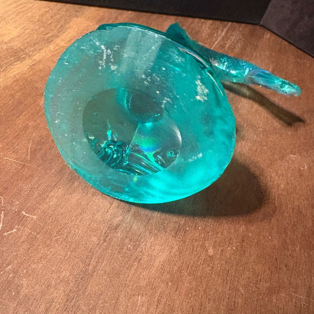Vintage Fenton Blue Carnival Glass Fish Trout - Picture 5 of 5